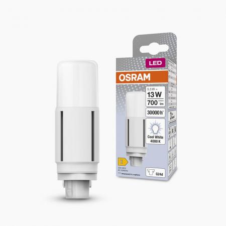 OSRAM DULUX G24D D13 VT EM LED Lampe 2Pin 5,5W wie 13W 4000K neutralweißes Licht KVG